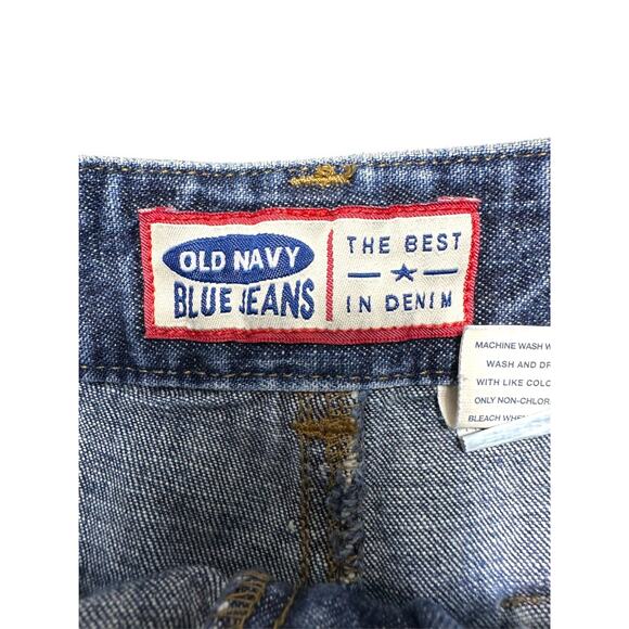 Vintage Y2K Old Navy Denim Blue Jean Cargo Utility Pockets Shorts Size 8 - Picture 4 of 7